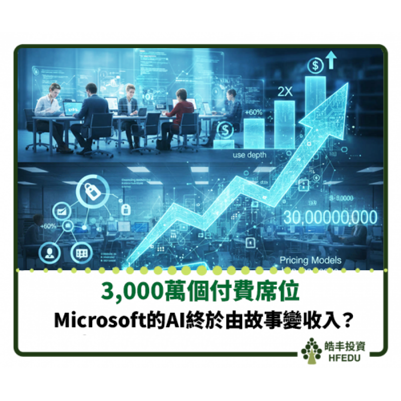 【3,000萬個付費席位：Microsoft的AI終於由故事變收入？】